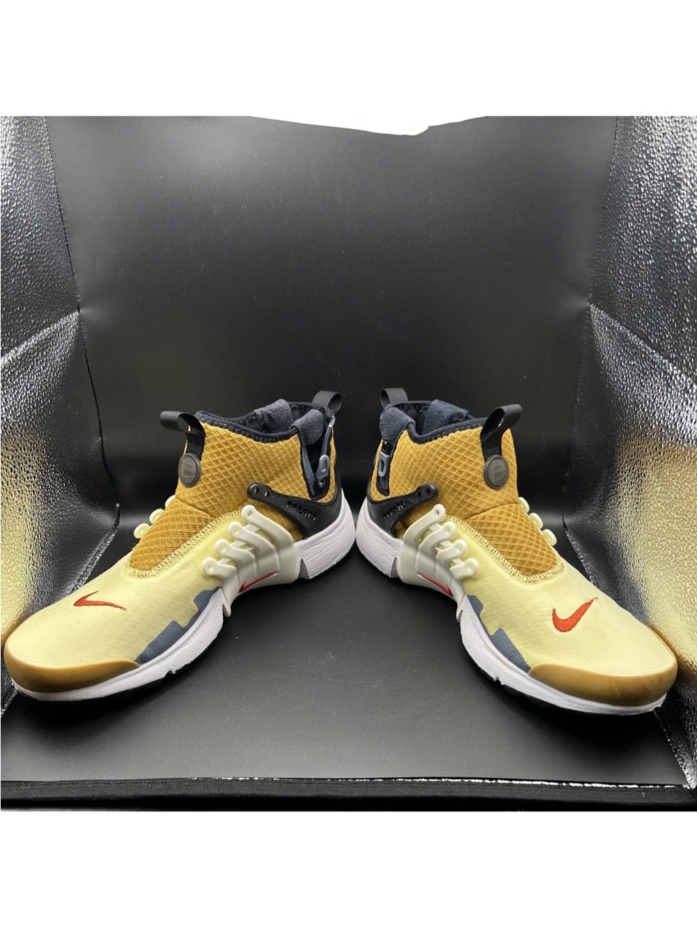 Nike Air Presto Mid Bicycle Yellow/Cinnabar-Wheat Size 9